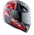 AGV T2 shade black red silver